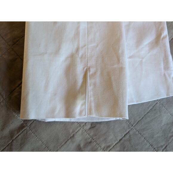 Tory Burch Women's White Cropped Pants Stretch Cotton Tailored Size 14 - Picture 13 of 13